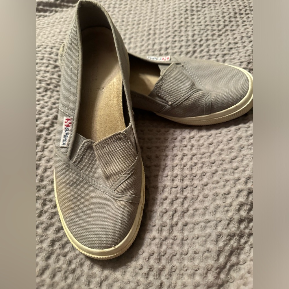 Superga 37 Grey Slip On Sneakers Comfort Travel